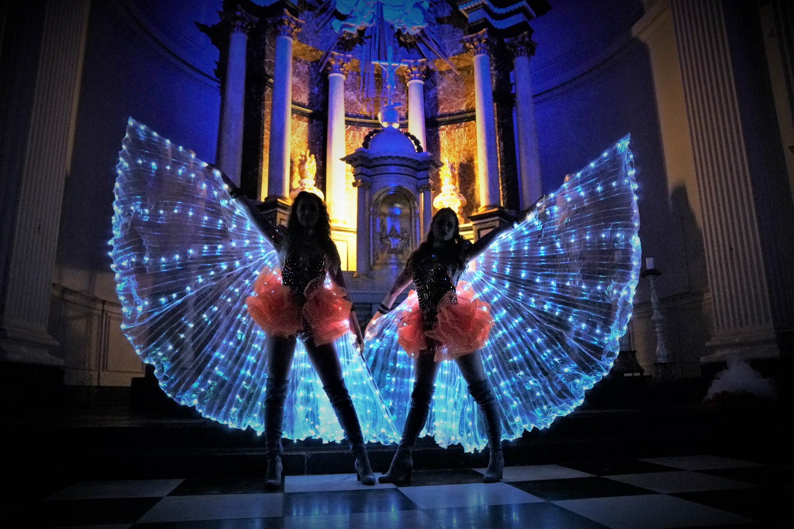 Act LED Wing Dancers Entertainment Heroes