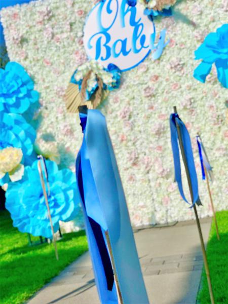 Babyshower, Flowerwall, 3D backdrop, luxe bloemenmuur, decoratie, fotobooth, fotomuur